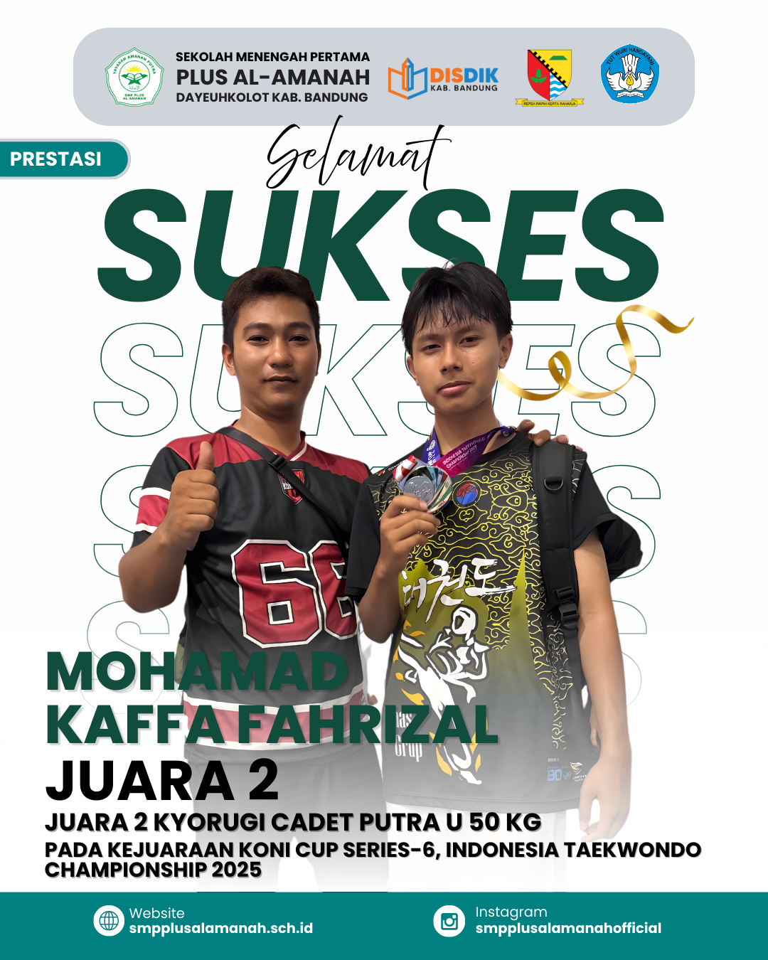 JUARA 2 KYORUGI CADET PUTRA U 50 KG